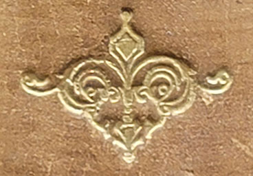 Decorative detail of an old book cover