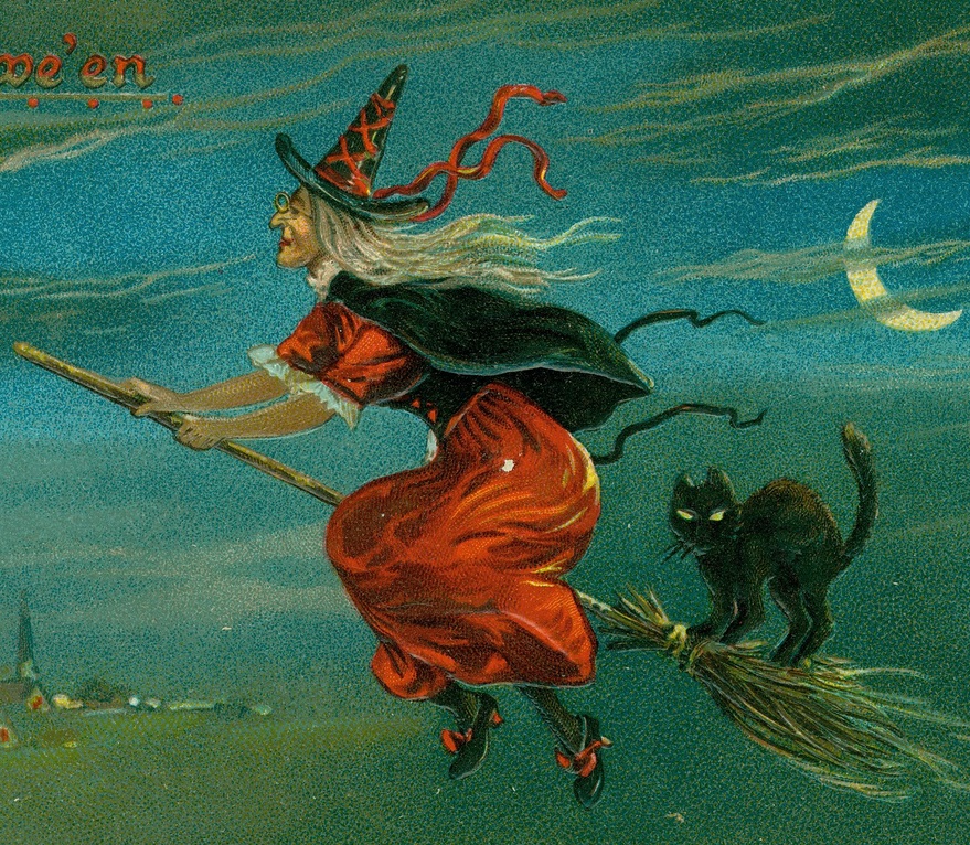 Halloween Witch Postcard