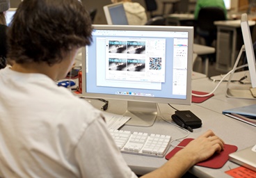 Close up of computer screen